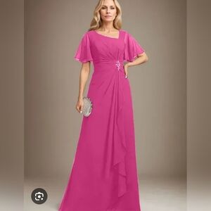 Elegant Pink Evening Gown